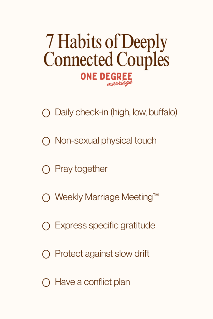 7 Habits of Deeply Connected Couples » One Degree Marriage 